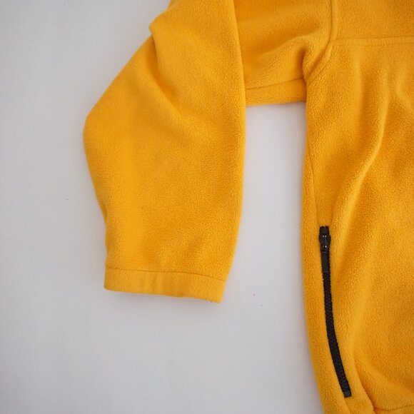 Eddie Bauer EBTEK Yellow Fleece Quarter Zip Pullover Retro 80s/90s Large - Picture 8 of 12